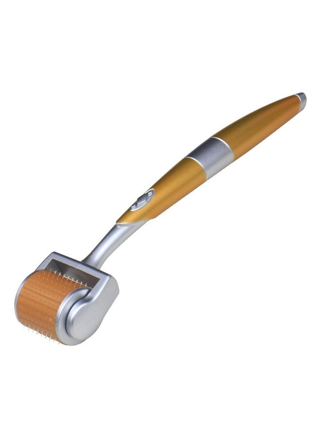 Zureni رولر زوريوني للميكرونيدلنج، دبابيس تيتانيوم للوجه والشعر ولحية النمو مع علبة تخزين واقية (ذهبي وفضي) - Image 1