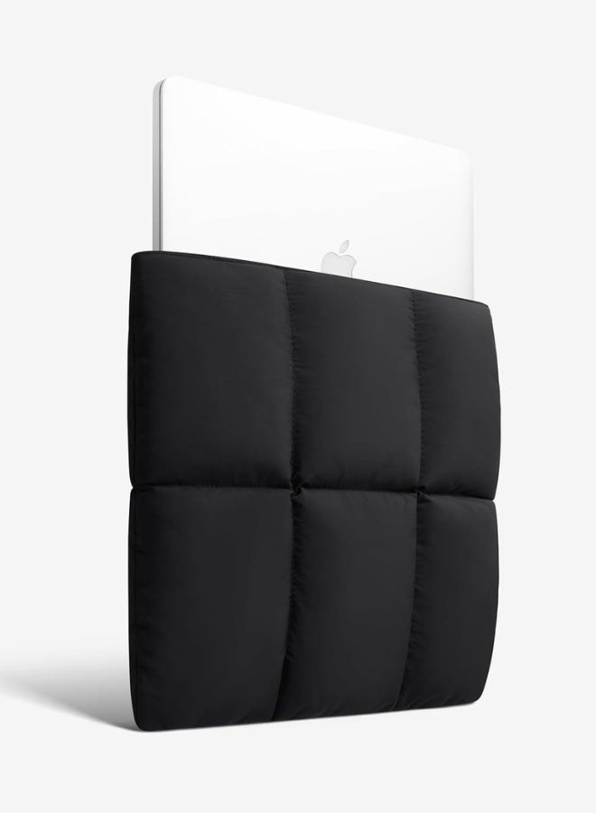 Puffy Laptop Sleeve 13 Inch 14 Inch, Quilted Puffer Laptop Carrying Case, Pillow Case Compatible with MacBook Air M4 2025 M3 M2 M1, MacBook Pro M4 Pro/Max, Black - Image 3