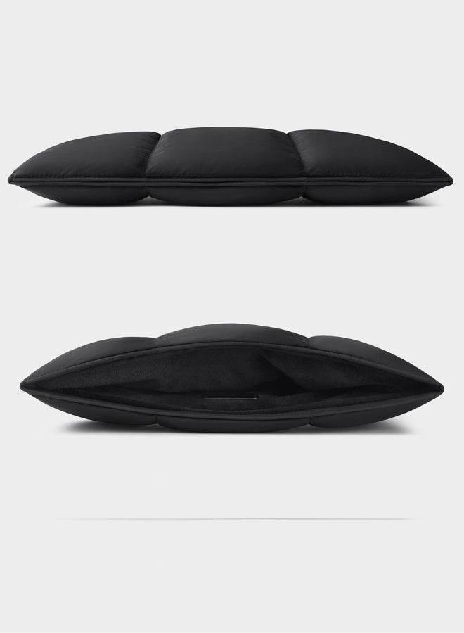 Puffy Laptop Sleeve 13 Inch 14 Inch, Quilted Puffer Laptop Carrying Case, Pillow Case Compatible with MacBook Air M4 2025 M3 M2 M1, MacBook Pro M4 Pro/Max, Black - Image 2