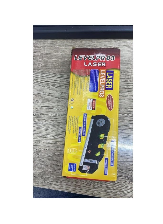 REBENUO Laser Level Tool, Multi-Purpose Laser Level Set, Standard Cross Laser Level, Laser Line Level Beam Tool with Tape Measure Ruler, Adjustable Metric Rulers  - Image 2