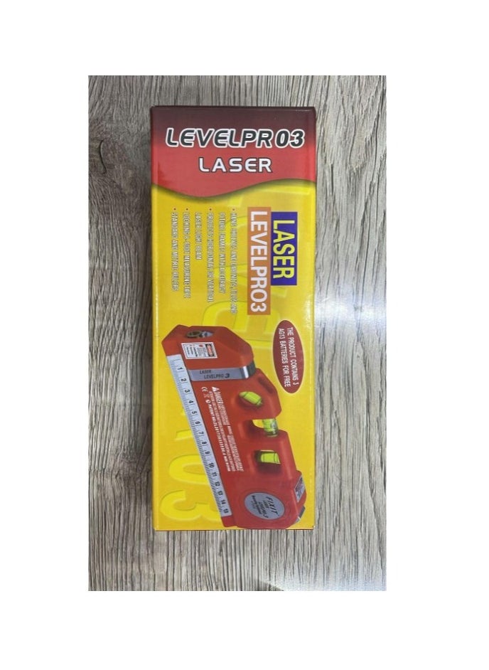 REBENUO Laser Level Tool, Multi-Purpose Laser Level Set, Standard Cross Laser Level, Laser Line Level Beam Tool with Tape Measure Ruler, Adjustable Metric Rulers  - Image 3