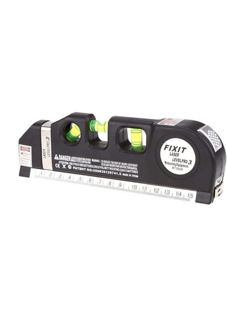 REBENUO Laser Level Tool, Multi-Purpose Laser Level Set, Standard Cross Laser Level, Laser Line Level Beam Tool with Tape Measure Ruler, Adjustable Metric Rulers  - Image 4