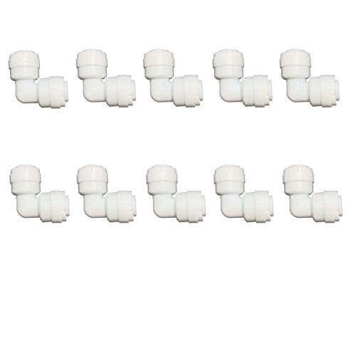 MALIDA 1/4 inch OD TO 1/4 Inch Tube Push Union Elbow Quick Connector Reverse Osmosis systems, Water Filter Fittings set of 10 - Image 4
