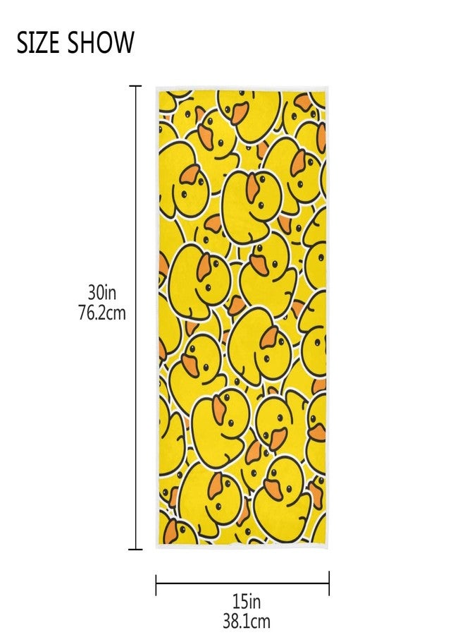 Wamika Yellow Duck Hand Bath Towel Rubber Ducks Fingertip Towel Funny Animals Kids Bathroom Towel Set Highly Absorbent SPA Gym Guest towels 16x30 Inch - Image 3
