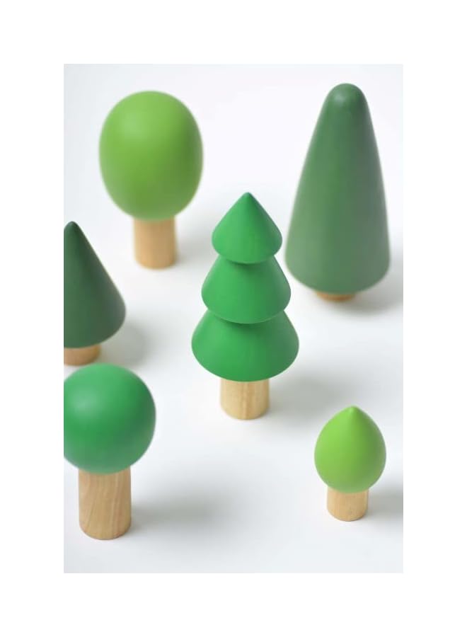 PROMASS Wooden trees - Stacking toys -Sorting toys - Forest toys - Green toys - Image 3