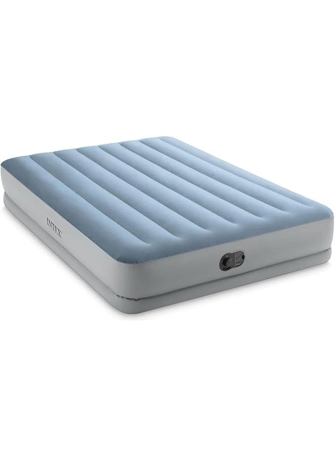 Intex DuraBeam Plus Series Medium Height Air Mattress | Queen Size | 64159 | Built-in USB Electric Pump | Multicolor - Image 1
