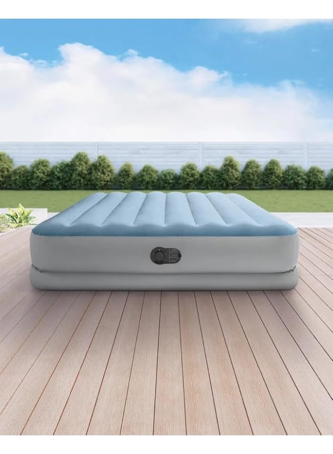 Intex DuraBeam Plus Series Medium Height Air Mattress | Queen Size | 64159 | Built-in USB Electric Pump | Multicolor - Image 5