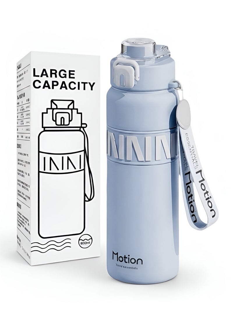 MOTION 800ml Vacuum Insulated Water Bottle – 316 Stainless Steel Inner, Double Wall Thermal Insulation, Leak-Proof, Wide Mouth, Stylish Design - Image 1