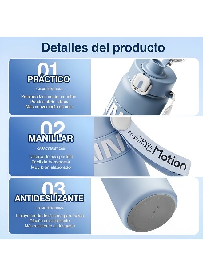 MOTION 800ml Vacuum Insulated Water Bottle – 316 Stainless Steel Inner, Double Wall Thermal Insulation, Leak-Proof, Wide Mouth, Stylish Design - Image 4