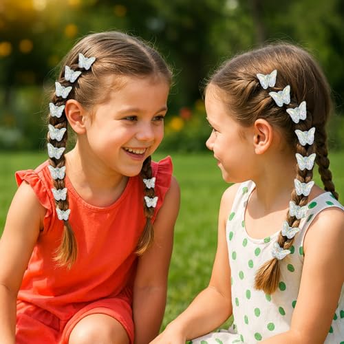 Flavizo 12 Pcs Mini Butterfly Hair Clips for Girls and Women, Stylish Claw Clips, Kids Hair Accessories, Small Hair Clip Set for Woman and Girls - Image 5
