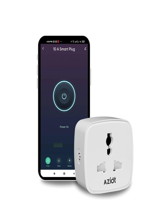 AZIOT 10A Smart Plug with Energy Monitoring - WiFi/Bluetooth - Made in India - Timer Function - Works with Google Home & Amazon Alexa - Image 1