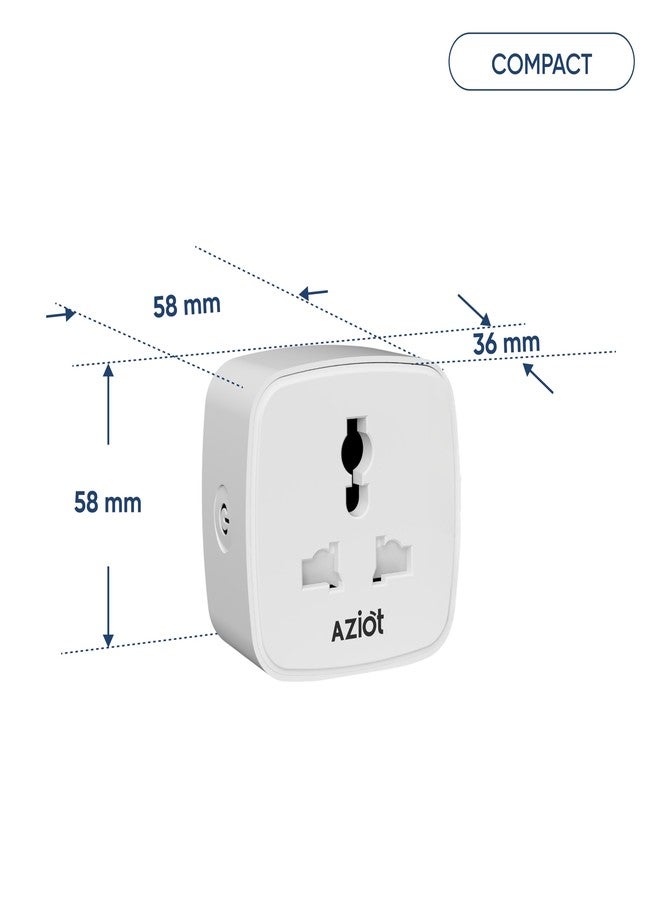 AZIOT 10A Smart Plug with Energy Monitoring - WiFi/Bluetooth - Made in India - Timer Function - Works with Google Home & Amazon Alexa - Image 4