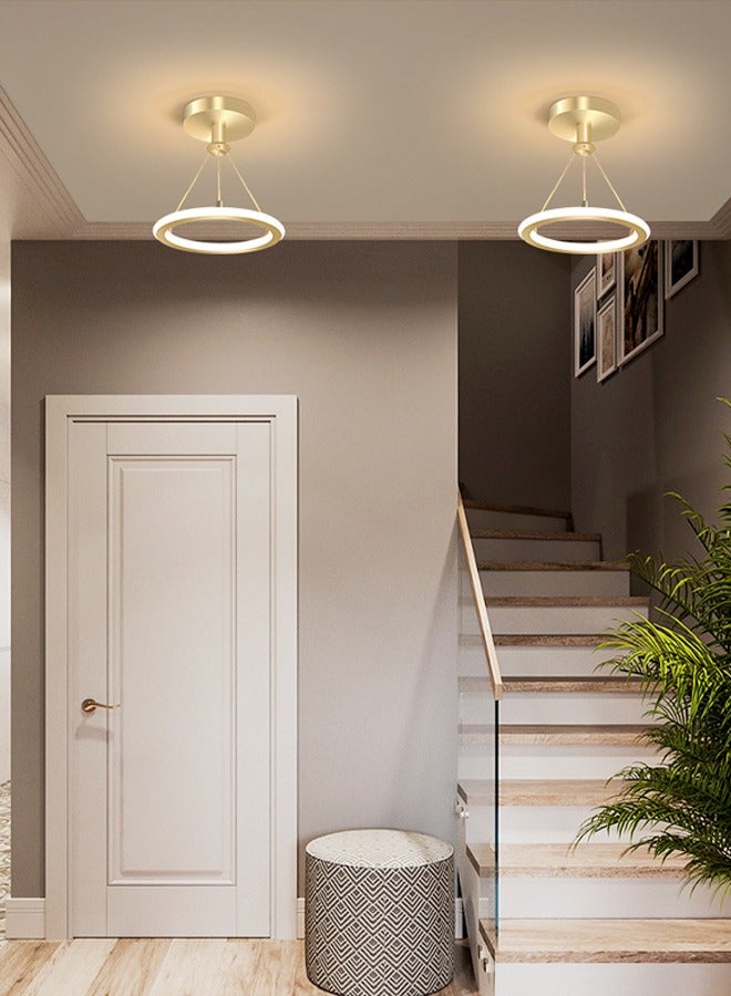 DUNISO LED ceiling light, white light hallway light, modern ceiling light, 19W, energy saving, easy to clean, suitable for corridors, living rooms, bedrooms, kitchens, diameter 20cm  - Image 2