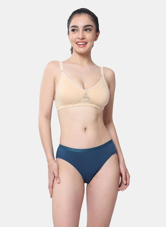 Envie Envie Padded Cotton Lace Insert Bra