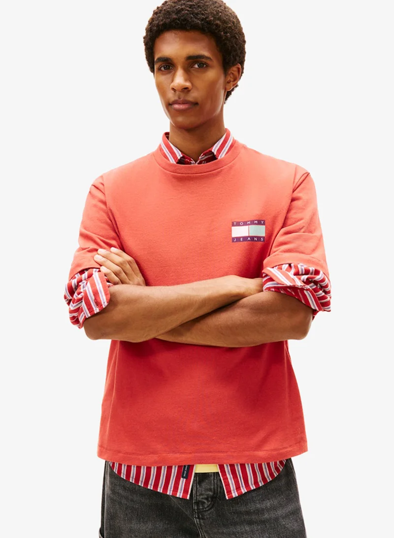 تومي جينز 90S Peaks Backprint Crew Neck T-Shirt