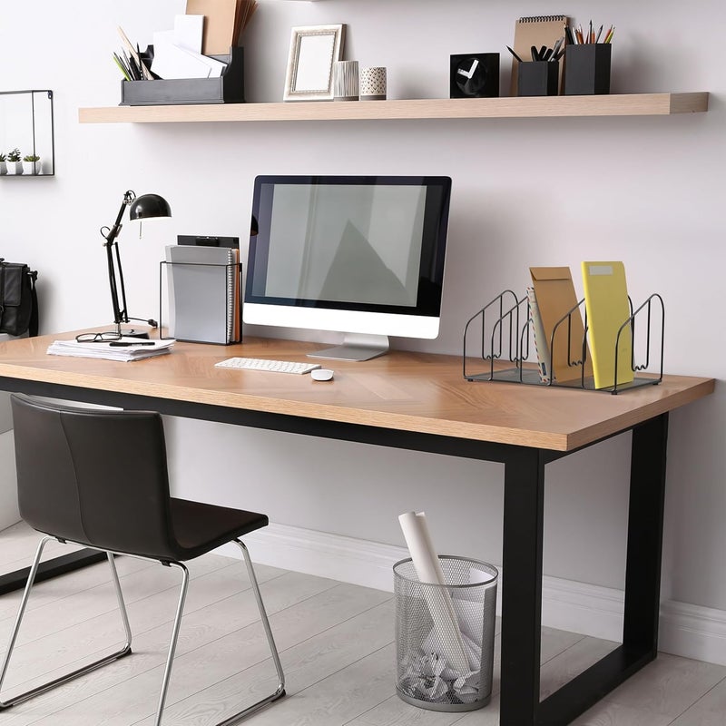 Deco Brothers File Sorter Organizer for Desk, 5 Sections, Black - Image 2