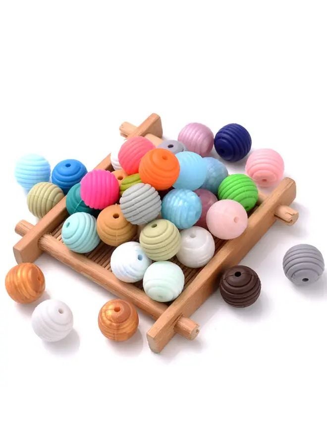 10 Pack 15mm Color 28 Silicone Beads For DIY Jewelry Making Crafts - Image 2