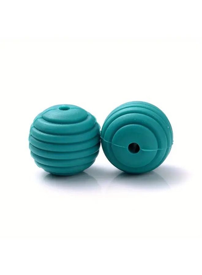 10 Pack 15mm Color 28 Silicone Beads For DIY Jewelry Making Crafts - Image 1