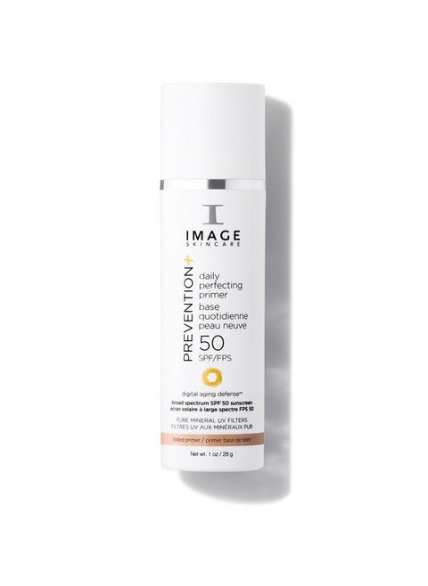 , Prevention+ Daily Perfecting Primer Spf 50, Tinted Zinc Oxide Face Priming Sunscreen Lotion, Leaves No White Cast, 1 Oz