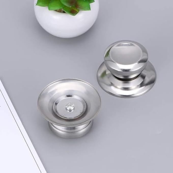 Bukela 2Pcs Stainless Steel Pot Knobs Replacement Pot Lid Universal Lid Knob AntiScalding Cookware Lidpot Handle For Home Kitchen - Image 2
