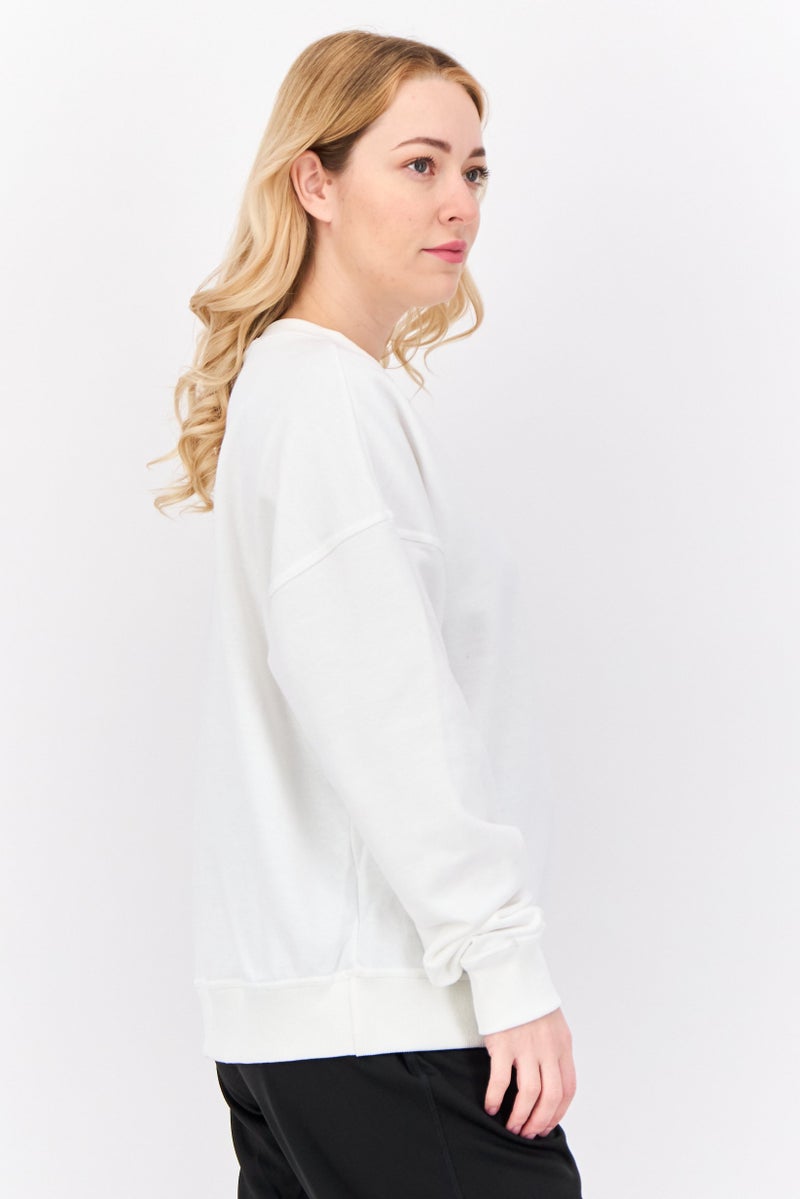 Champion Women Sportswear Fit Long Sleeves Outdoor Sweatshirt, White - Image 2