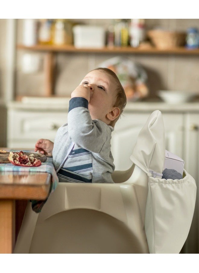 Generic - Highchair Handy Pocket Pouch, Compatible with IKEA Antilop Highchair,High Chair Accessories, Wipeable and Waterproof Material, One Large Pouch with an Internal Zip Pocket(Grey) - Image 1