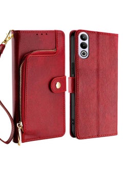 erorex For OnePlus Ace 3V 5G Zipper Bag Leather Phone Case(Red) 