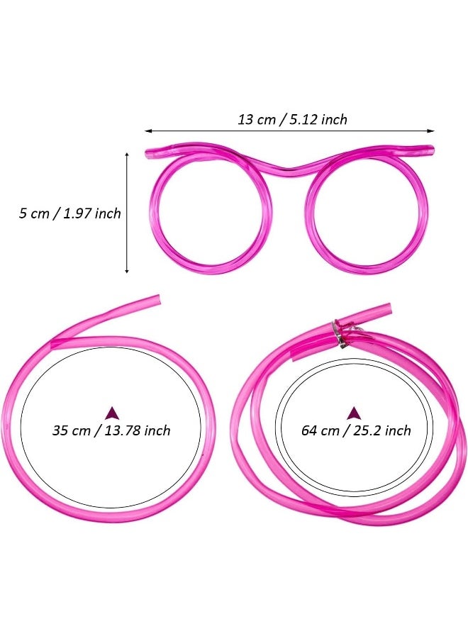 Generic - Silly Straw Glasses, Reusable Fun Loop Drinking Straw Eye Glasses Drinking Eyeglasses Straw For Annual Meeting Fun Parties Birthday Functions - Image 1