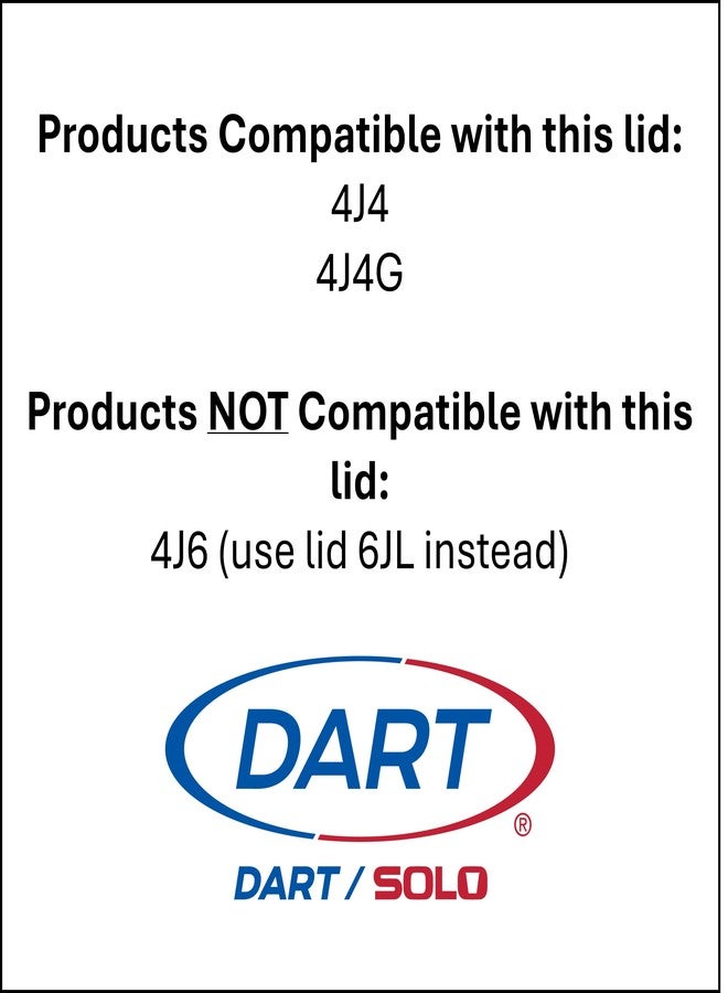 DART 4JL Translucent Vented Lid, 4 Oz, 1000 Count (Pack of 1) - Image 2