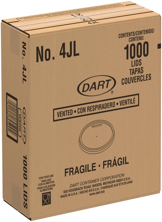 DART 4JL Translucent Vented Lid, 4 Oz, 1000 Count (Pack of 1) - Image 3