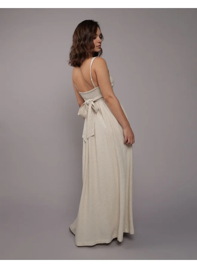 امريكان ايجل INTL LINEN MAXI DRESS