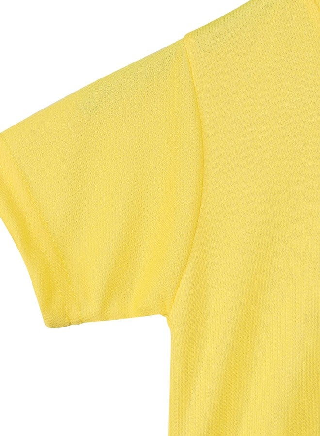 RISH Alphabet - B - T Shirt for Boys and Girls | Polyester Quick Dry Tshirts - Birthday Educational Phonic Tees for Toddler Kids Outfit Yellow 1-2 Years - Image 3