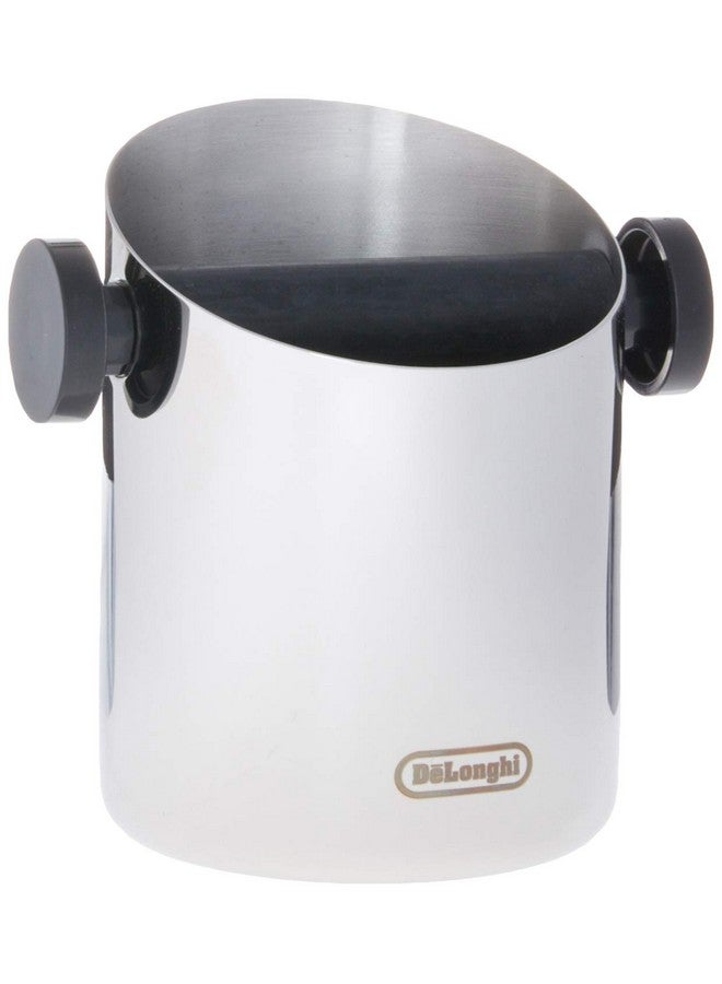 De'Longhi Knock Box for Coffee & Espresso Grounds, Easy & Mess-Free Disposal of Coffee Puck, Removable Bar and Non-Slip Base, Dishwasher Safe, Stainless Steel, 4-inch diameter,Silver - Image 1