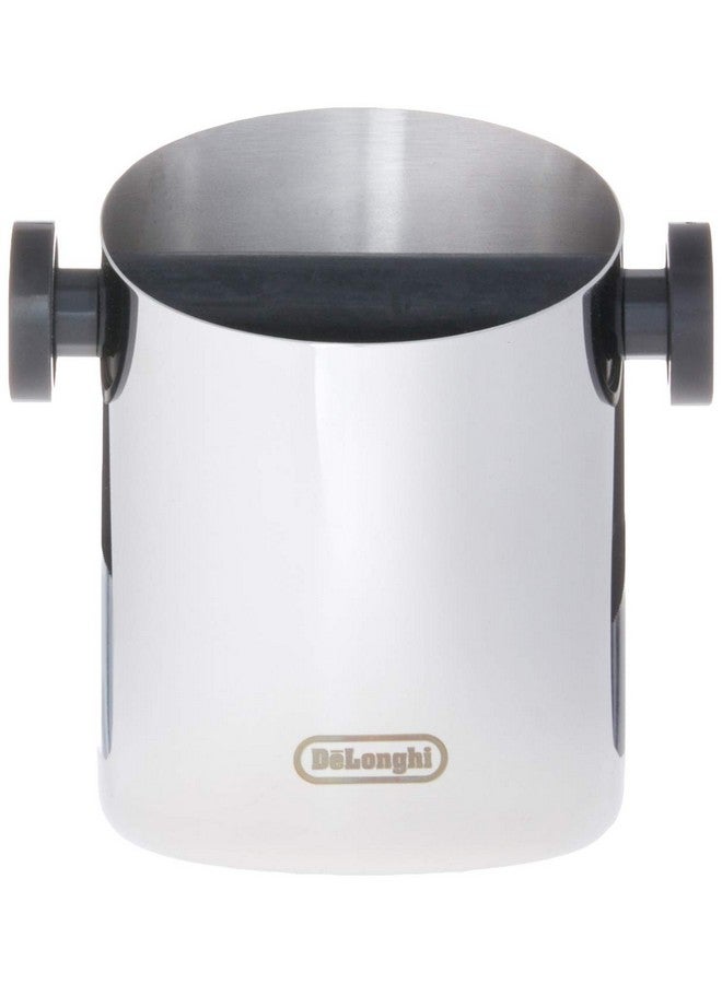 De'Longhi Knock Box for Coffee & Espresso Grounds, Easy & Mess-Free Disposal of Coffee Puck, Removable Bar and Non-Slip Base, Dishwasher Safe, Stainless Steel, 4-inch diameter,Silver - Image 2