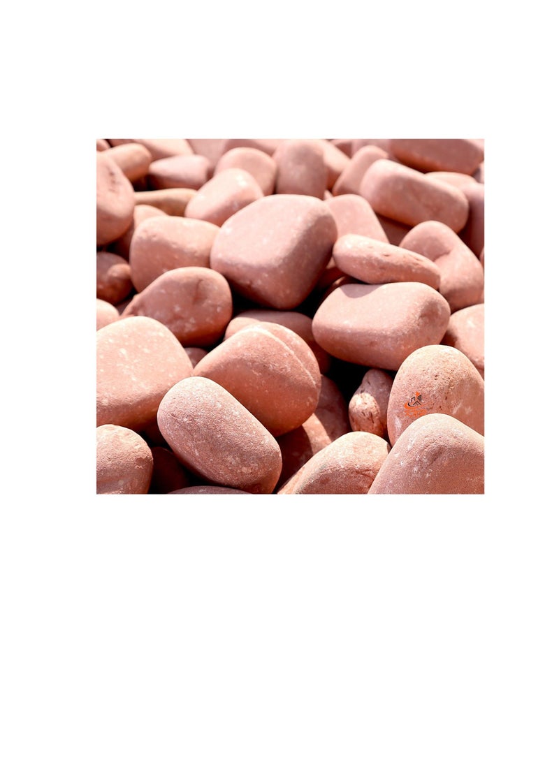 KNP Tumbled Red River Stone Natural Garden Material 3-5 cm 5 kg - Image 2