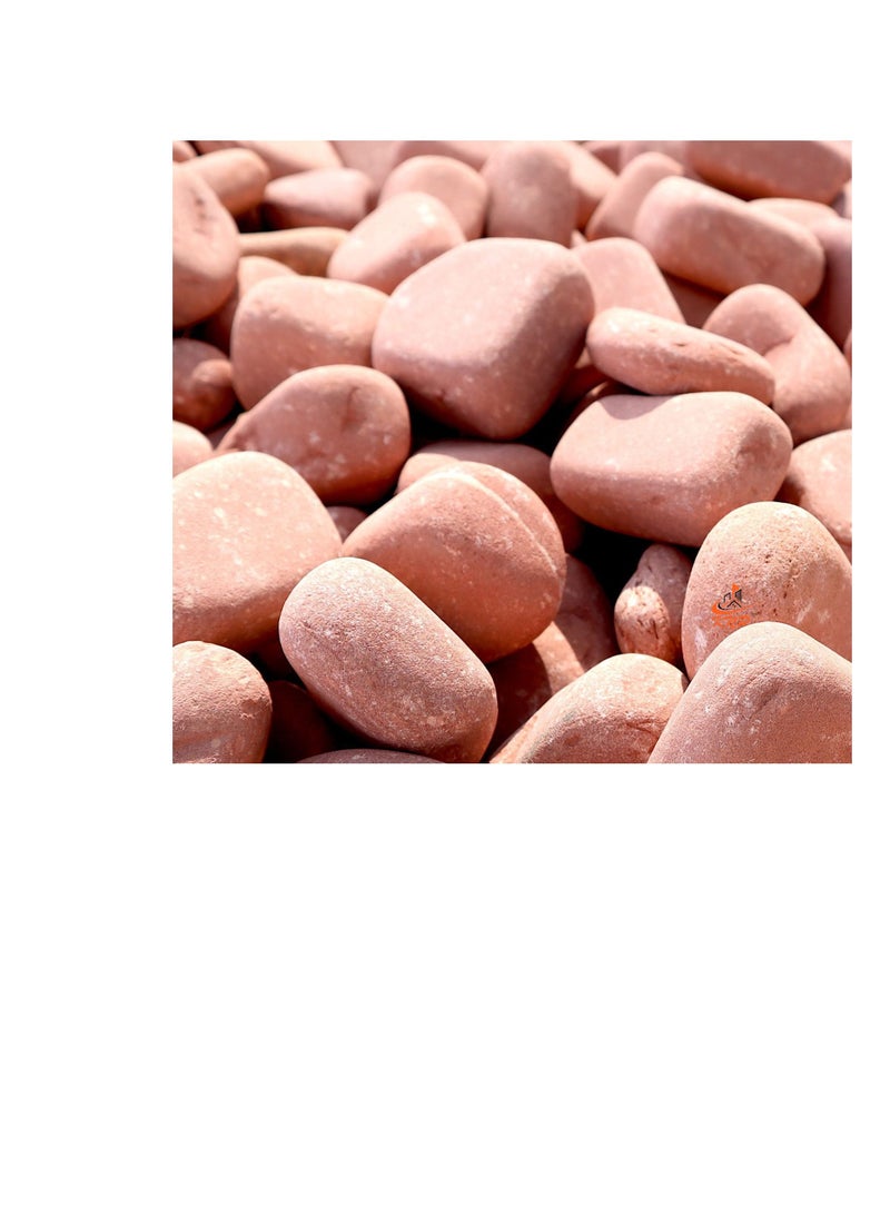 KNP Tumbled Red River Stone Natural Garden Material 3-5 cm 5 kg - Image 1