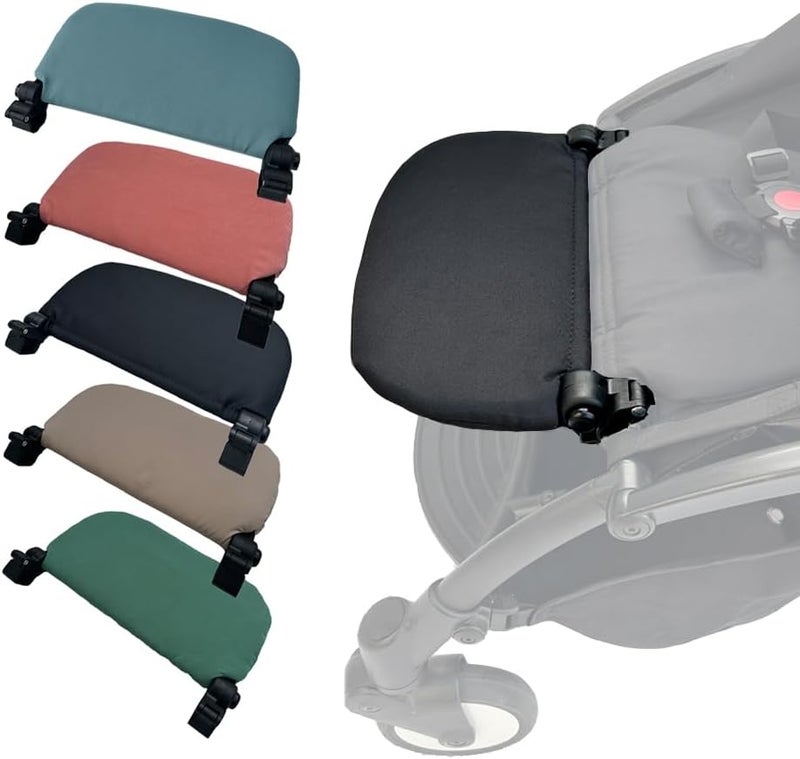 Feliliber Stroller Leg Rest Compatible with Babyzen YOYO - Foldable Stroller Without Disassembly - Extend 6.2 inch Easy to Attach & Clean, Soft Fabric (Black) - Image 1