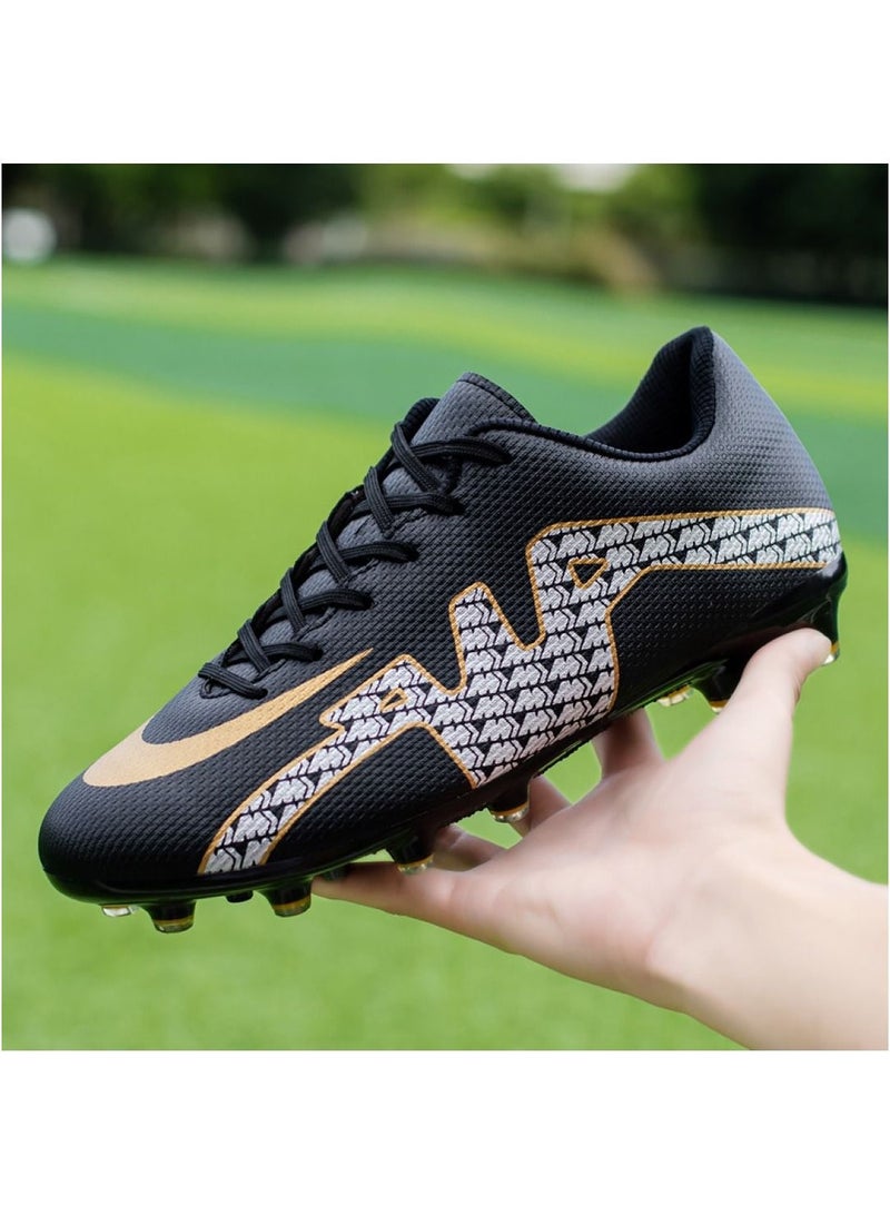 Loquat High-Top Competition Sports Football Shoes Black  - Image 1