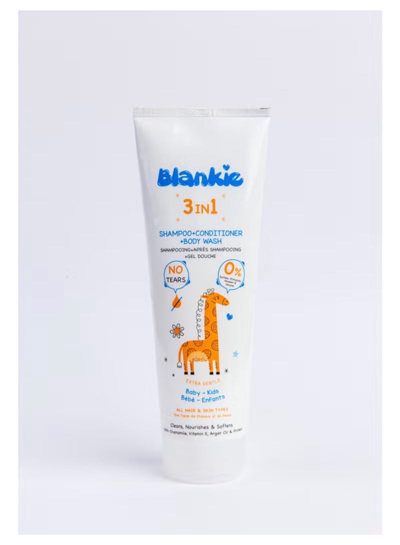 بلانكي شامبو وبلسم وغسول للجسم للأطفال 3 في 1 - 200 مل + كريم للشعر للأطفال - 120 مل - Image 3