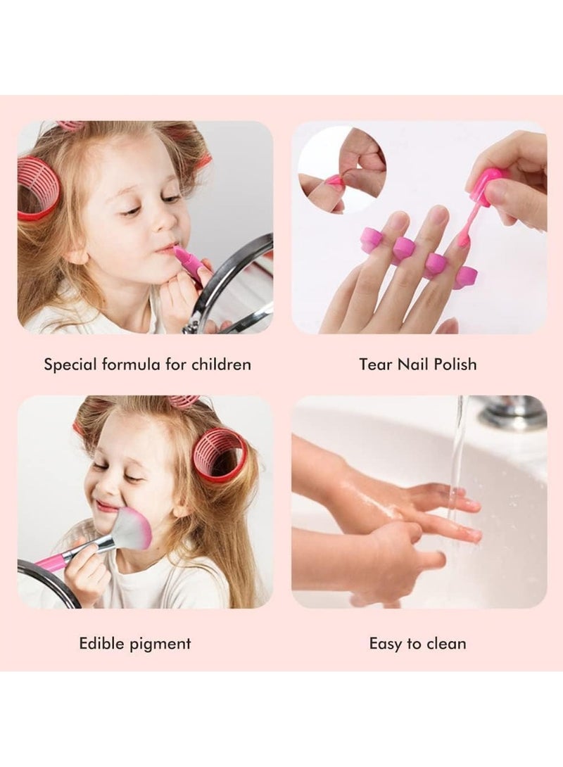 Loquat Kids Makeup Kit with Storage Case for Girls Pretend Play Toys - Image 3