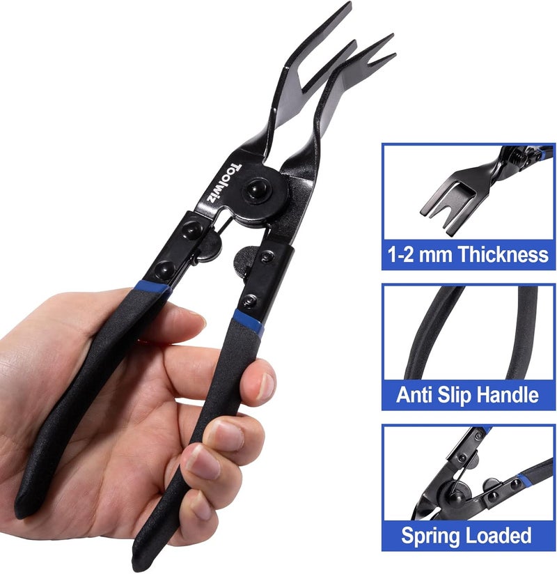 Toolwiz Panel Clip Pliers Universal Auto Door Car Upholstery Trim Clip Removal Plier Tool - Car Clip Removal Tool Automotive Prevents Damage to Trim and Fasteners Door Panel Removal Tool - Image 4