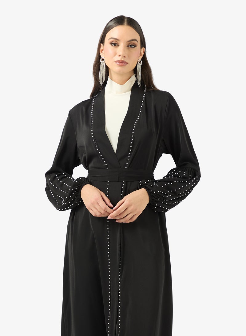 Khizana Abaya With Puff Sleeves - Image 3