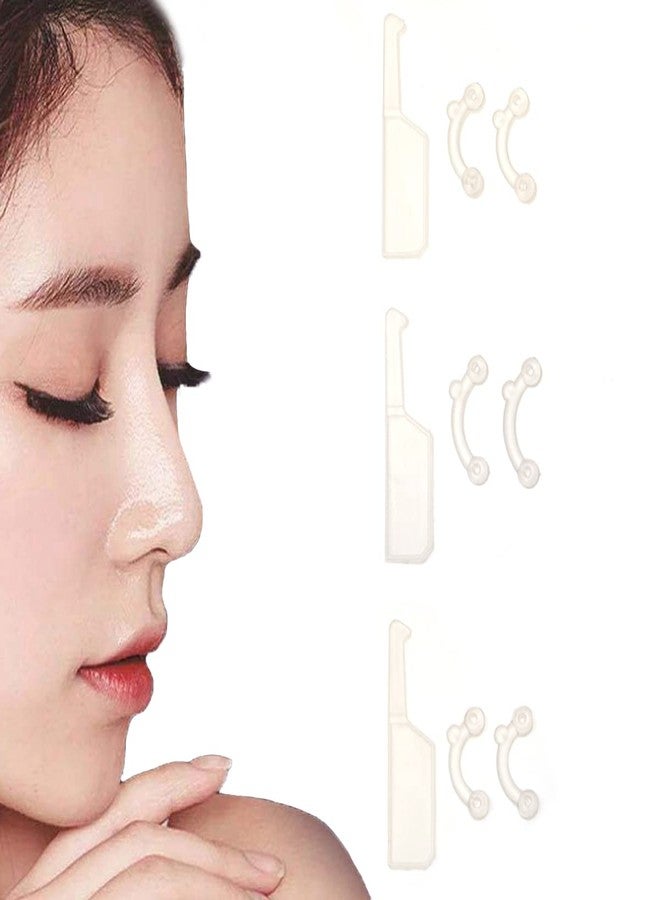 VANANA 3 Sizes Invisible Nose Lifter, Soft Silicone Nose Sharper Straightening Nose Up Corrector Tool, Comfortable Easy Install Removable (White) - Image 1