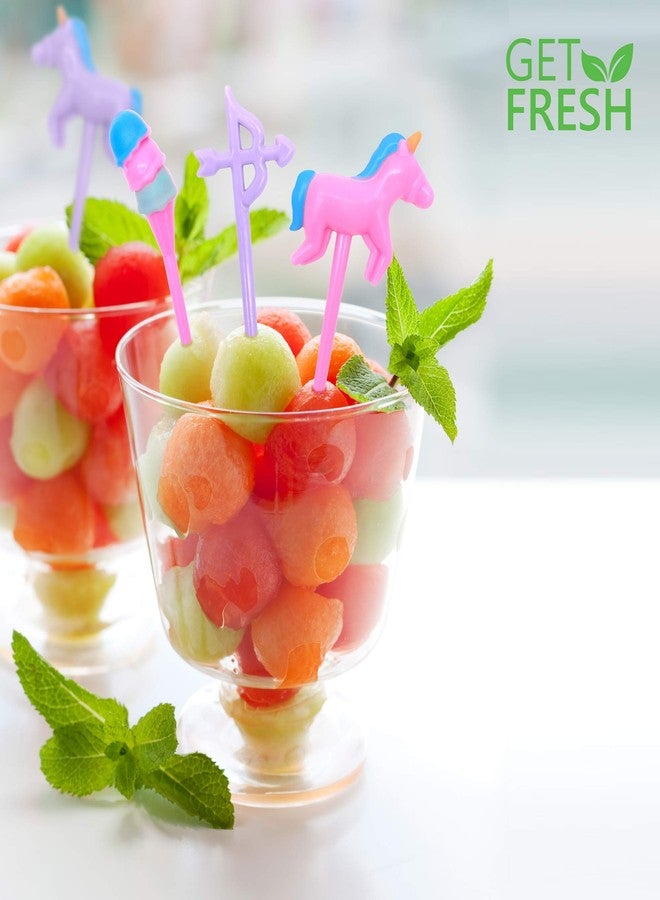 GET FRESH Unicorn Bento Food Picks for Kids 24 pc Set Cute Decorative Plastic Animal Toothpicks for Toddlers Lunch Decoration Reusable Bento Box Set - Image 5