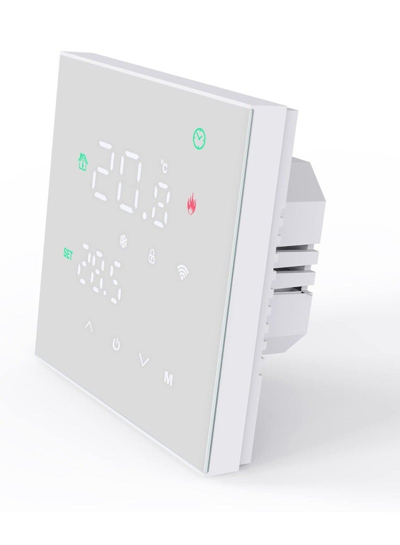 واي آند دي Smart Thermostat, Programmable Temperature Controller, Support WiFi connection and touch screen, for Electric Heating/Gas Boiler, Save Energy Costs (White)  - Image 2