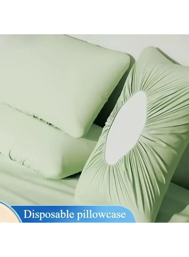 Soft Thickened Drawstring Pillow Covers Powder Blue 19 69x31 5 Inches Travel Salon Home - Image 4