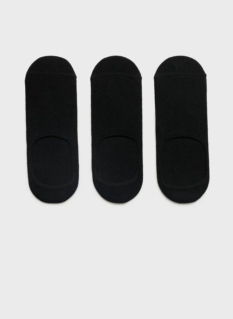 Mango Man 3-Pack Of Invisible Socks