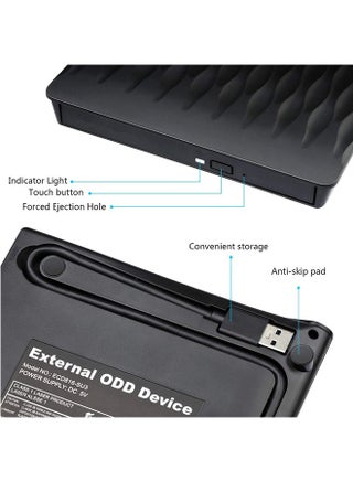 محرك أقراص DVD خارجي USB C، محول USB من النوع C إلى محرك الأقراص الضوئية USB 3.0 Superdrive DVD CD+/-RW ناسخ ناسخ متوافق مع أجهزة MacBook Air iMac Windows والكمبيوتر المحمول - view 5