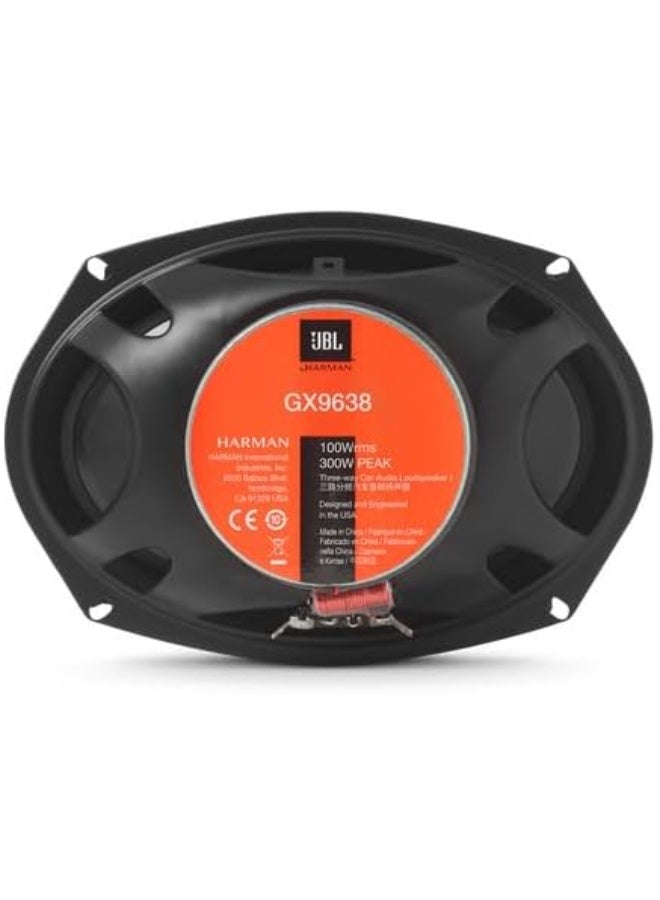 JBL GX9638 Car Speakers, 6x9 3-Way, 300W Peak Power, 2.3 Ohms, Black 1-PAIR - Image 4
