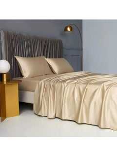 LIMOS 100% Tencel Lyocell Bed Sheets Set 4PC 1 Flat Sheet 1 Fitted Sheet and 2 Pillowcases  - Image 3